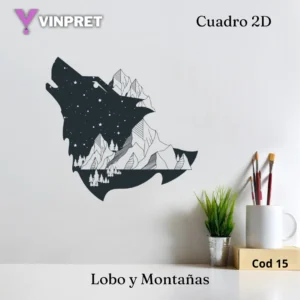 Cuadro 2d - Lobo y Montañas