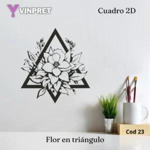 Silueta Flor en triángulo