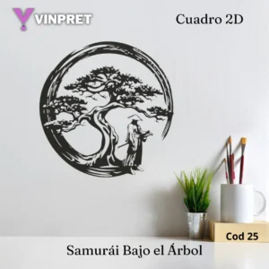 Cuadro 2d - Samurái bajo el árbol