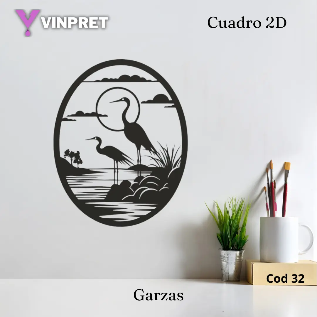 Cuadro 2d - Garzas