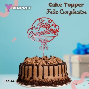 Cake Topper Feliz Cumpleaños