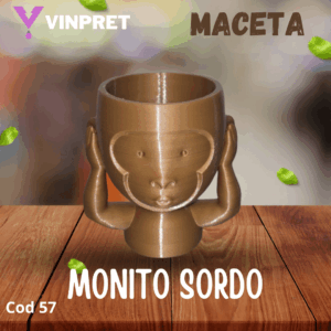 Maceta Monito Sordo