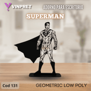 Adorno Para Escritorio - Superman Geometric Low Poly
