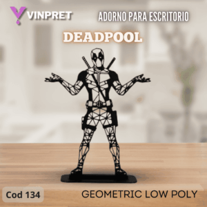 Adorno Para Escritorio - Deadpool Geometric Low Poly