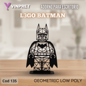 Adorno Para Escritorio - L3go Batman Geometric Low Poly