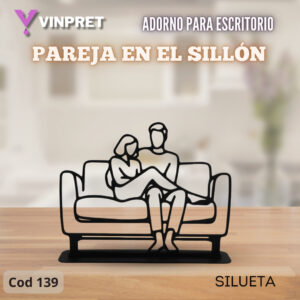 Adorno Para Escritorio - Pareja en el sillón Silueta