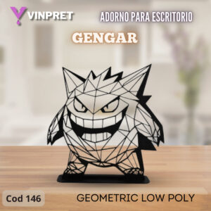 Adorno Para Escritorio - Gengar Geometric Low Poly