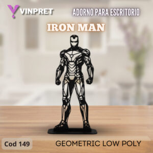 Adorno Para Escritorio - Iron Man Geometric Low Poly