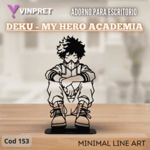 Adorno Para Escritorio - Deku My Hero Academia Minimal Line Art