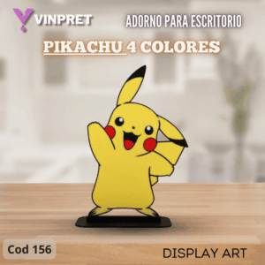 Adorno Para Escritorio - Pikachu 4 Colores Display Art