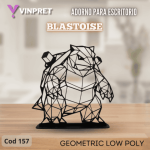 Adorno Para Escritorio - Blastoise Geometric Low Poly