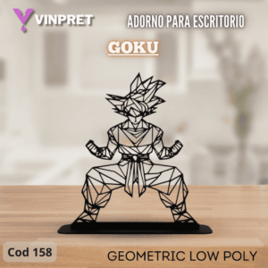 Adorno Para Escritorio - Goku Geometric Low Poly