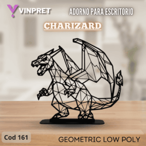 Adorno Para Escritorio - Charizard Geomtetric Low Poly