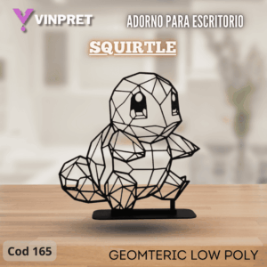 Adorno Para Escritorio - Squirtle Geometric Low Poly