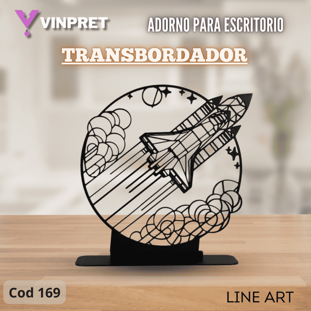 Adorno Para Escritorio - Transbordador Line Art
