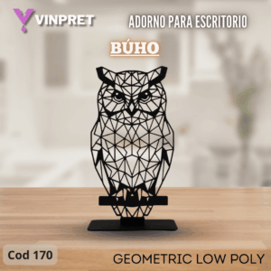 Adorno Para Escritorio - Búho Geometric Low Poly