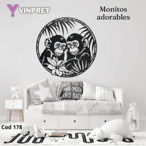 Cuadro Monitos adorables