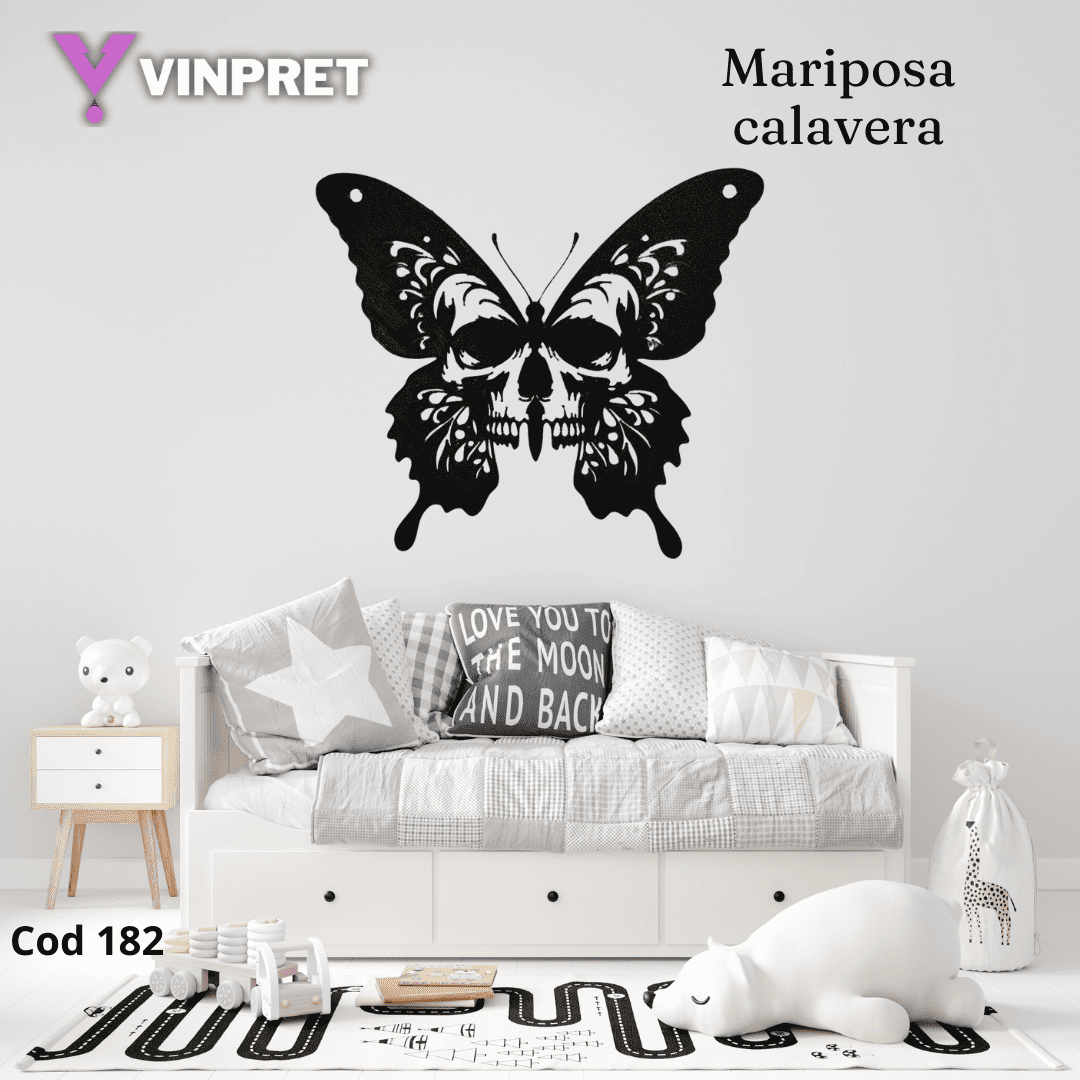 Cuadro Mariposa calavera