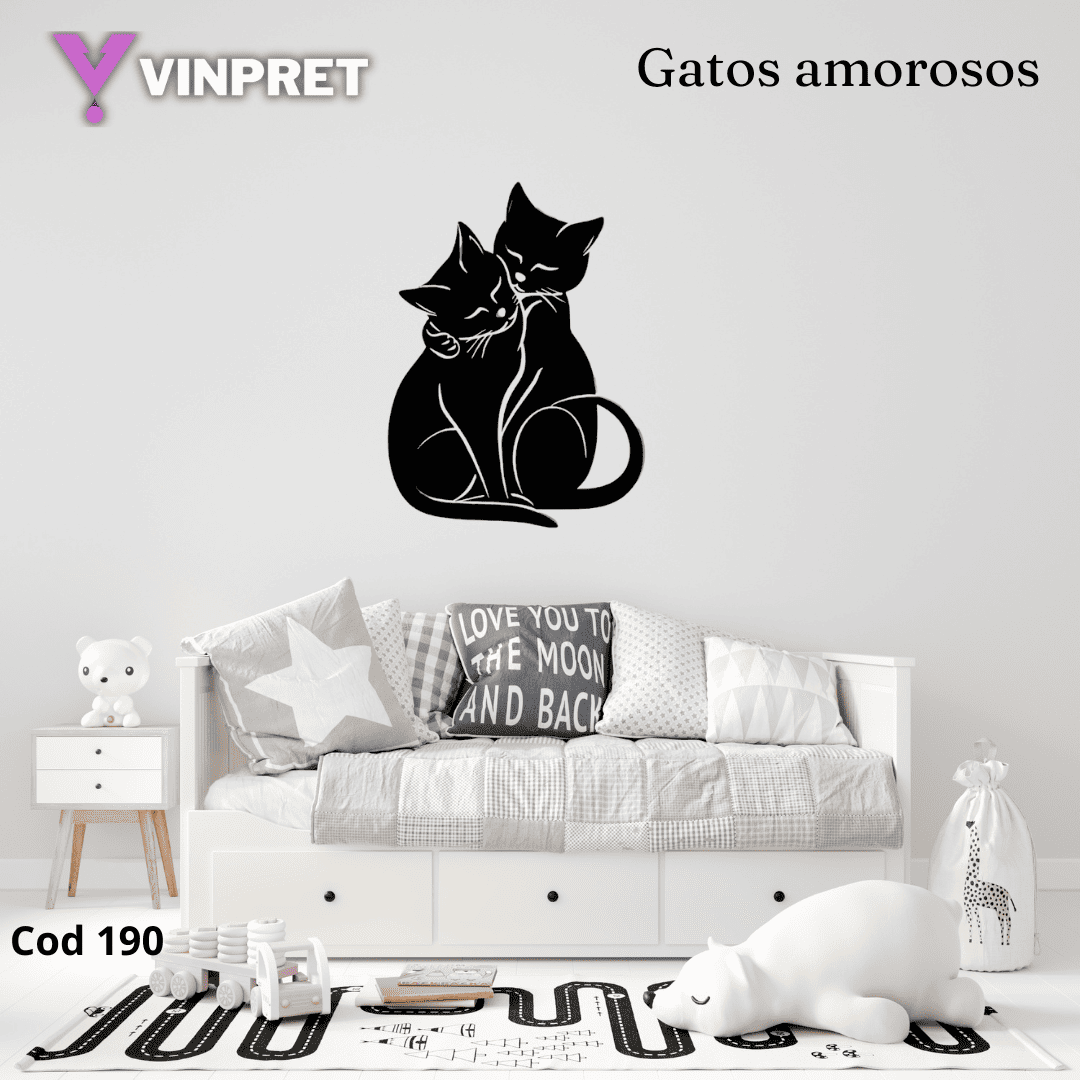 Cuadro Gatos amorosos