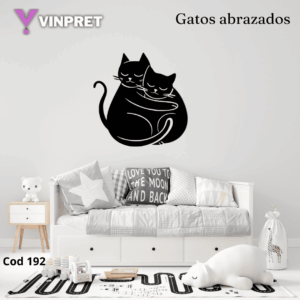 Cuadro Gatos abrazados