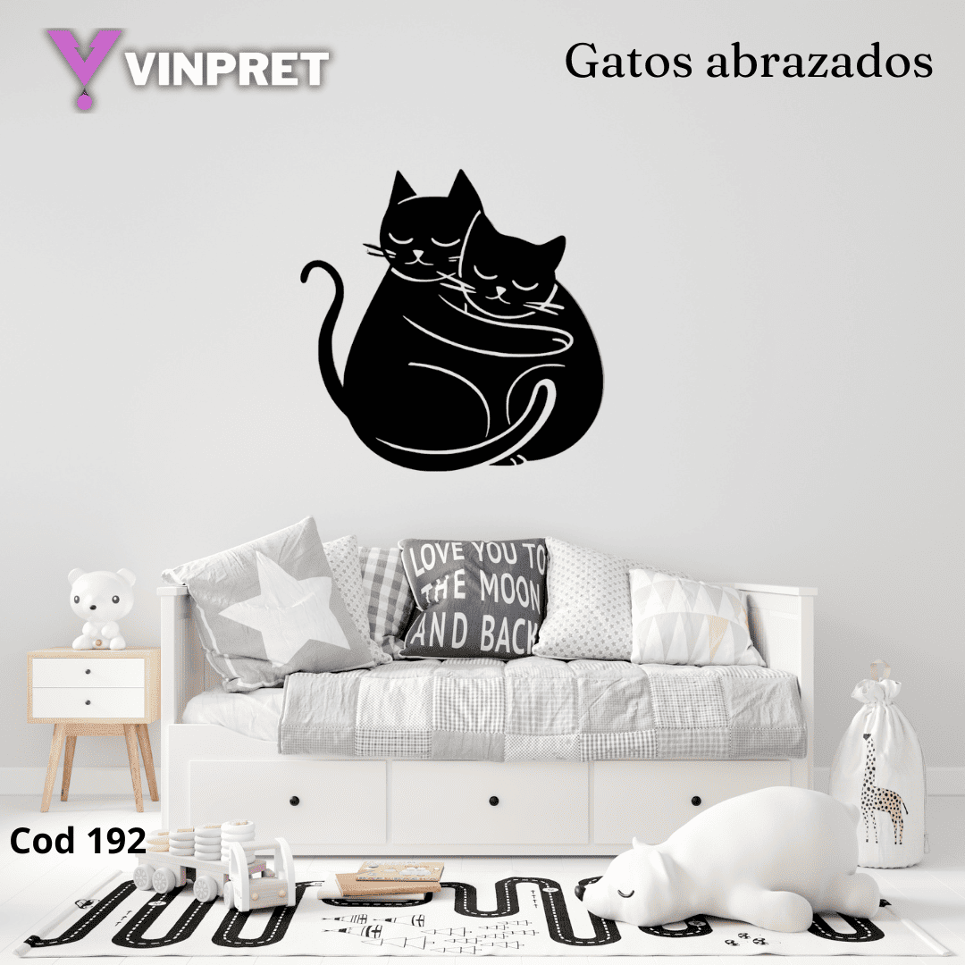 Cuadro Gatos abrazados