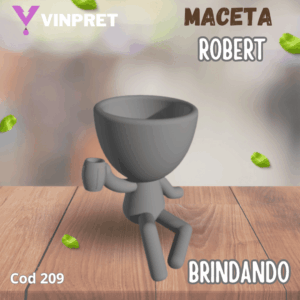 Maceta Robert Brindando