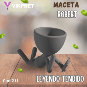 Maceta Robert Leyendo tendido