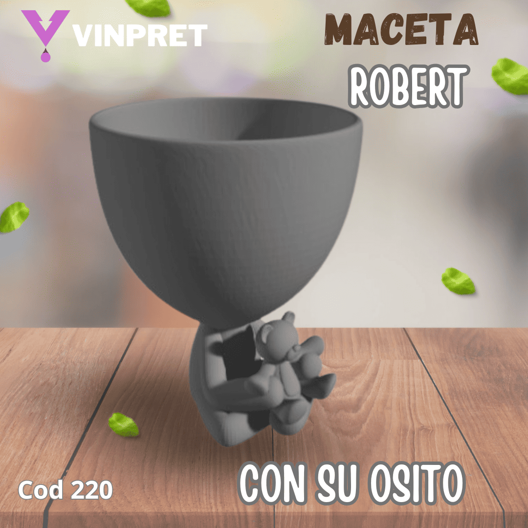Maceta Robert Con su osito