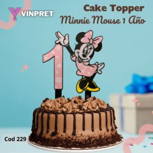 Cake Topper Minnie Mouse 1 Año