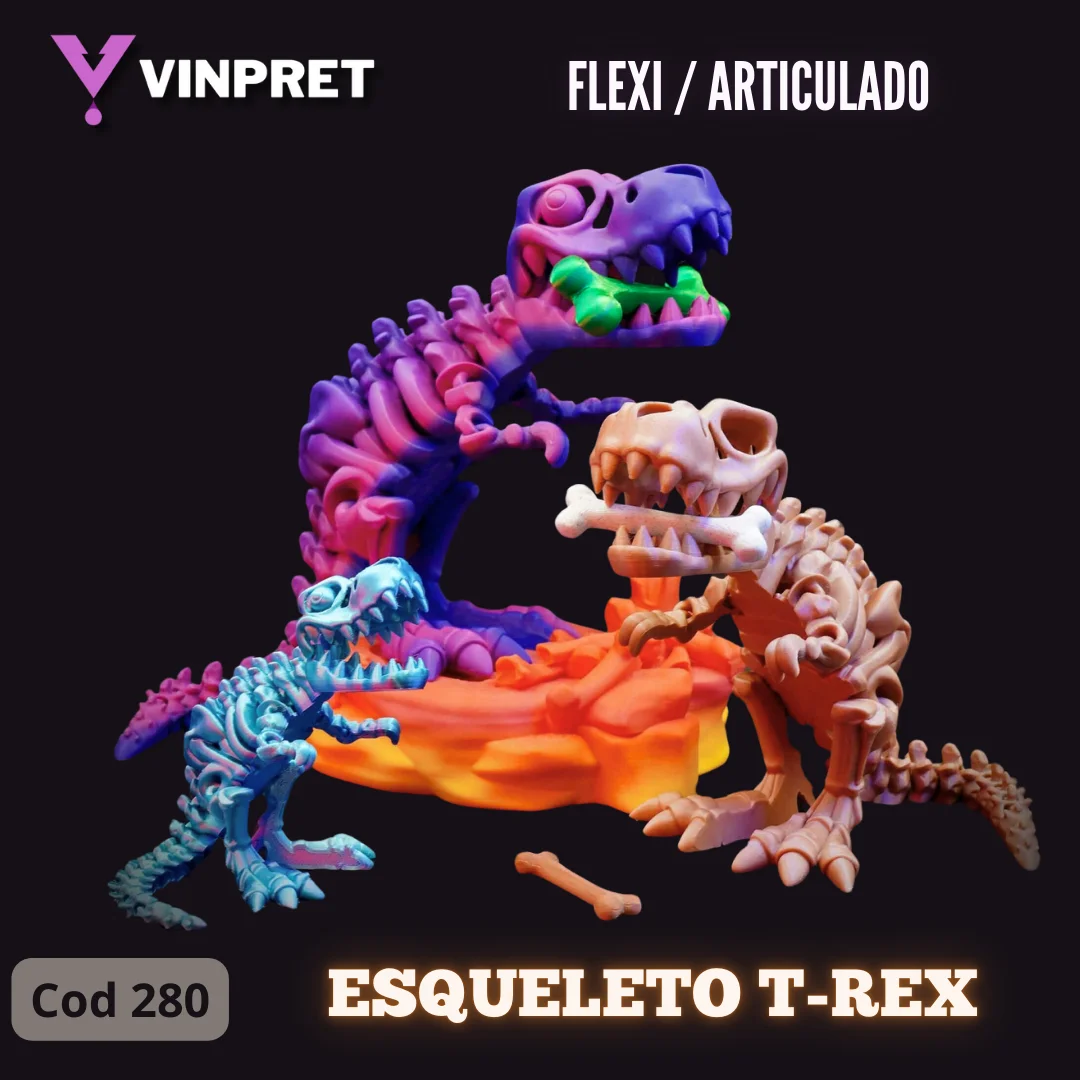 Flexi-Articulado - Esqueleto T-Rex