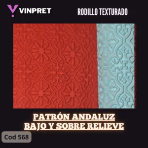 Rodillo Texturado - Patrón Andaluz - Bajo y sobre relieve