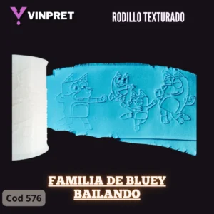 Rodillo Texturado - Familia de Bluey Bailando