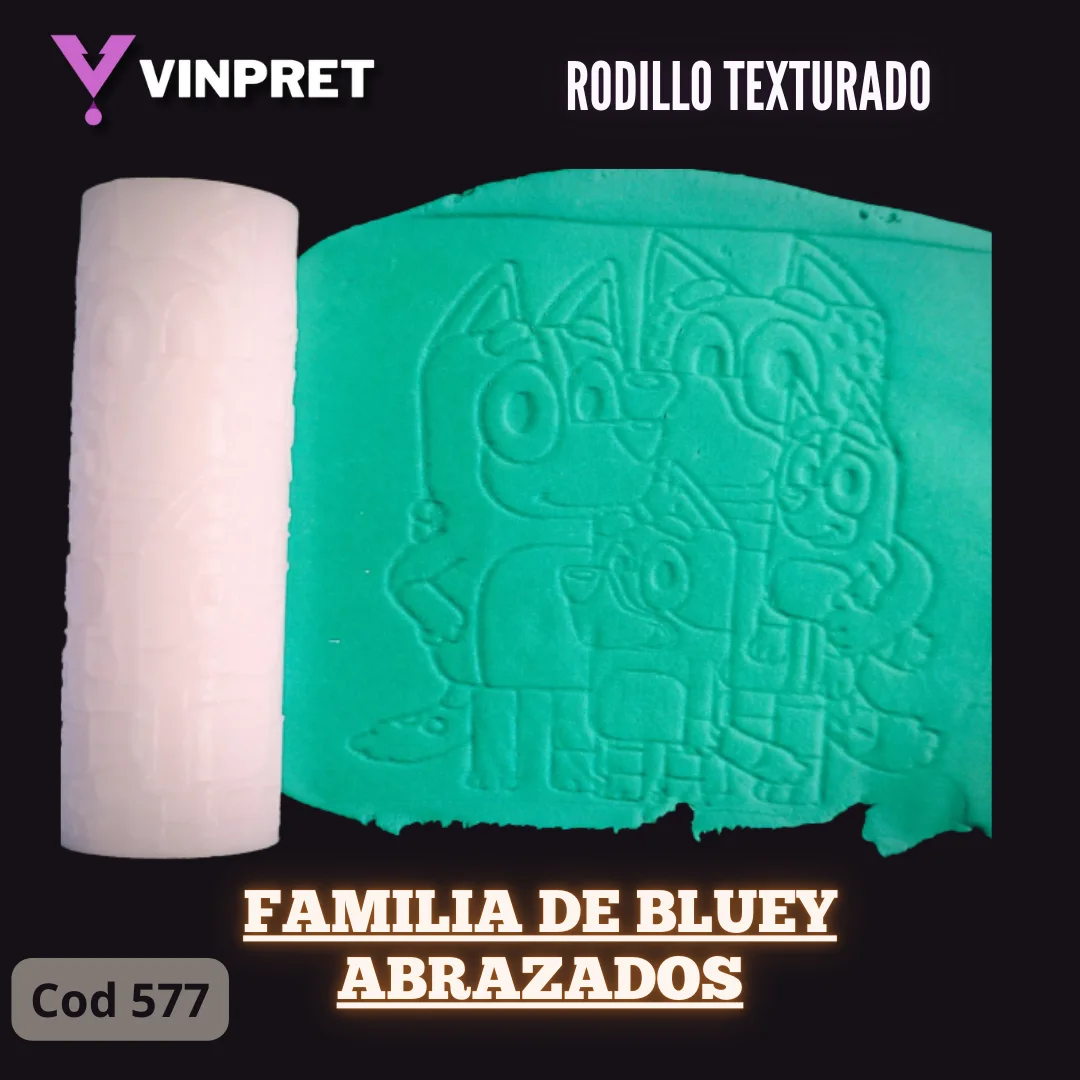 Rodillo Texturado - Familia de Bluey Abrazados