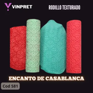 Rodillo Texturado - Encanto de casablanca - Bajo y sobre relieve