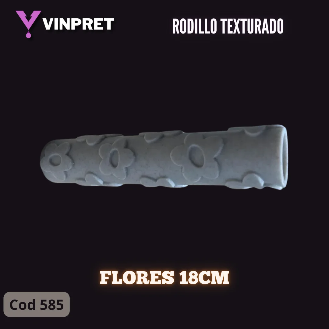 Rodillo Texturado - Flores 18cm