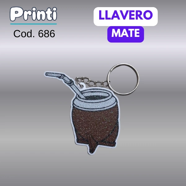 Llavero - Mate con bombilla
