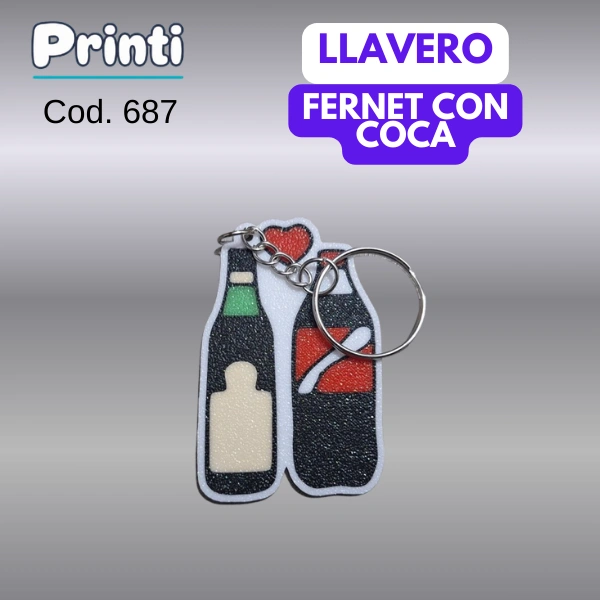 Llavero - Fernet con Coca