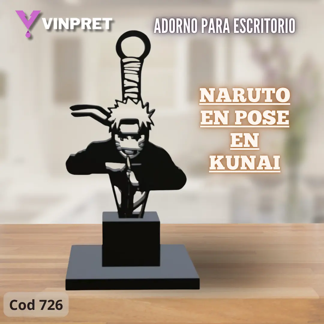 Adorno - Naruto en pose en kunai