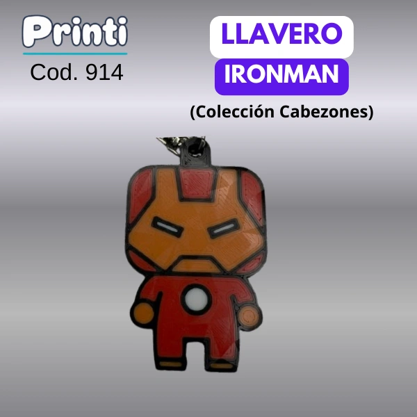 Llavero - Iron Man (Colección cabezones)