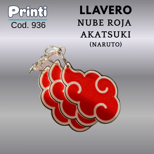 Llavero - Nube roja Akatsuki (Naruto)