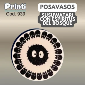 Posavasos - Susuwatari con espíritus del bosque