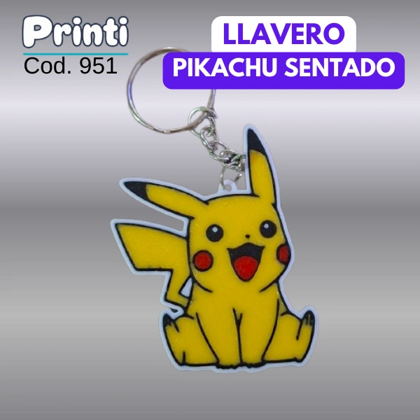 Llavero - Pikachu Sentado