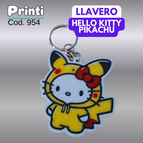 Llavero - Hello Kitty Pikachu