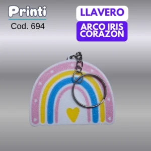Llavero - Arco Iris Corazón (694-3)